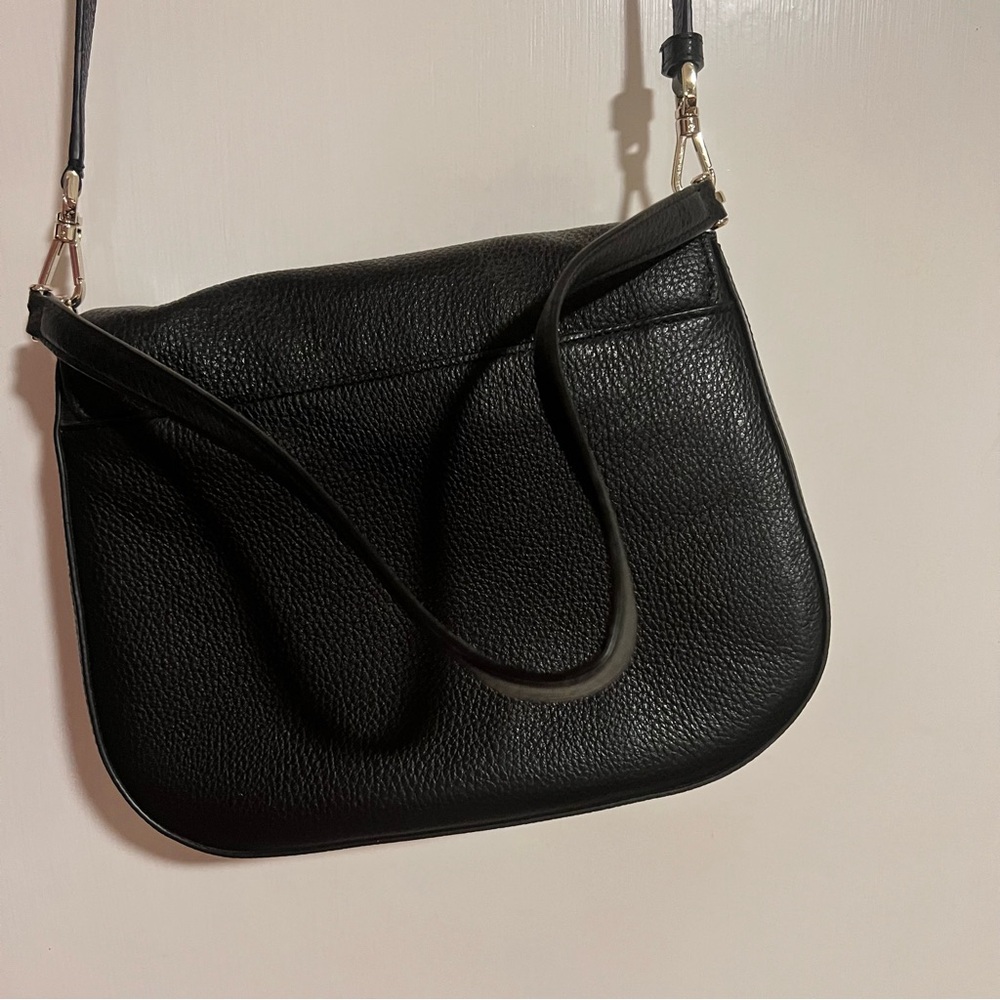Kate Spade Black Pebbled Medium Convertible Crossbody / Shoulder Bag - Picture 6 of 8
